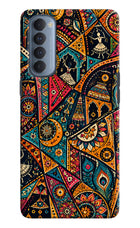 Folk Print Oppo Reno4 Pro Hard Case Back Cover by Casekaro