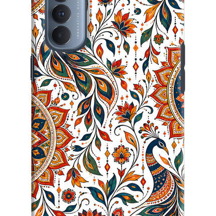 White Mayura Oppo Reno4 Pro Hard Case Back Cover by Casekaro