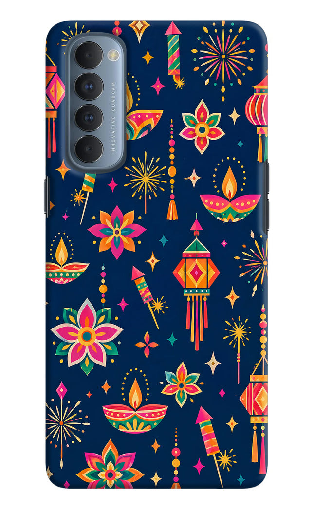 Festive Pop Oppo Reno4 Pro Hard Case Back Cover by Casekaro