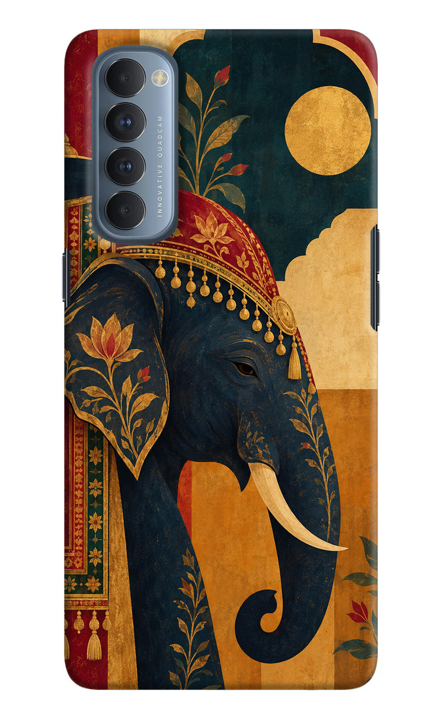 Royal Elephant Oppo Reno4 Pro Back Cover, Hard case
