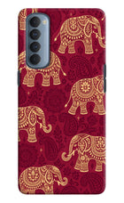Maroon Elephant Oppo Reno4 Pro Back Cover