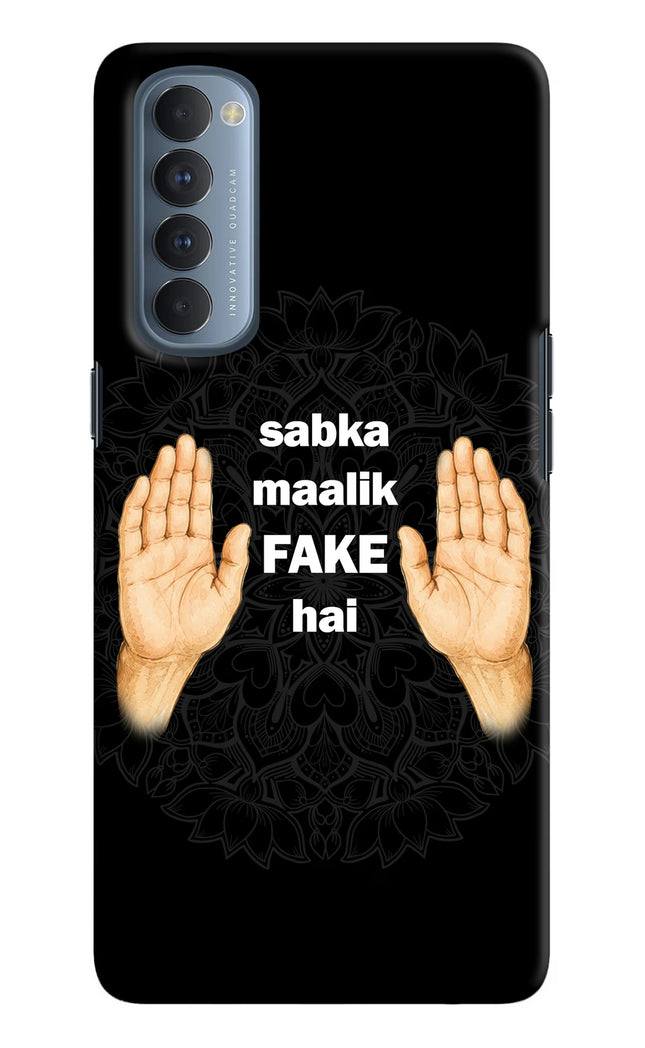 Sabka Malik Fake Oppo Reno4 Pro Hard Case Back Cover by Casekaro