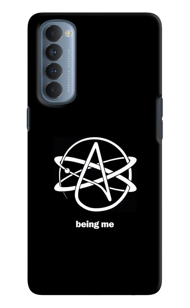 Atheist Symbol Oppo Reno4 Pro Hard Case Back Cover by Casekaro