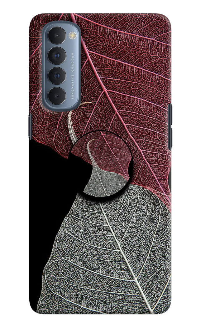 Leaf Pattern Oppo Reno4 Pro Pop Case by Casekaro
