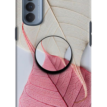 White Pink Leaf Oppo Reno4 Pro Pop Case by Casekaro