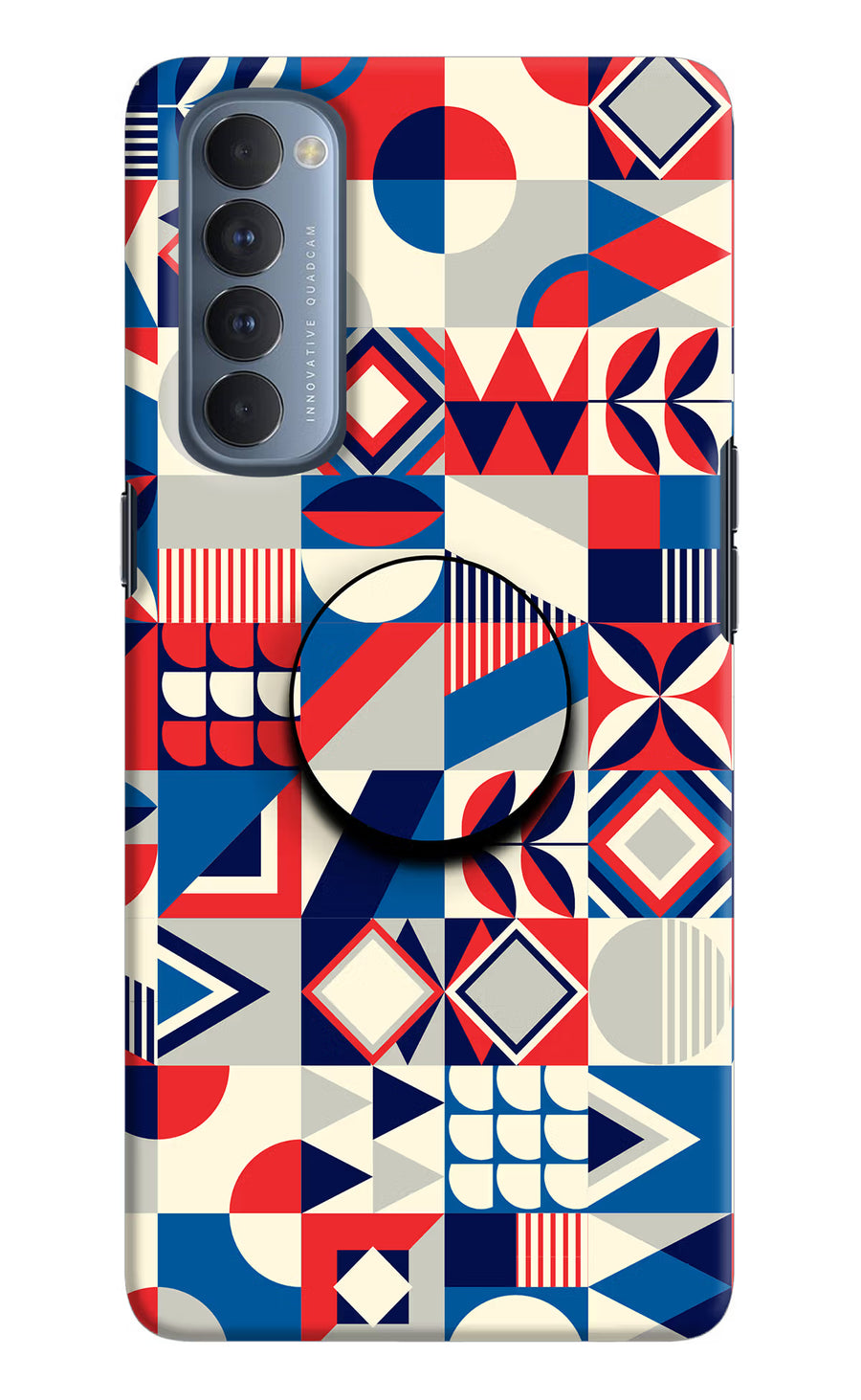 Colorful Pattern Oppo Reno4 Pro Pop Case, Hard case