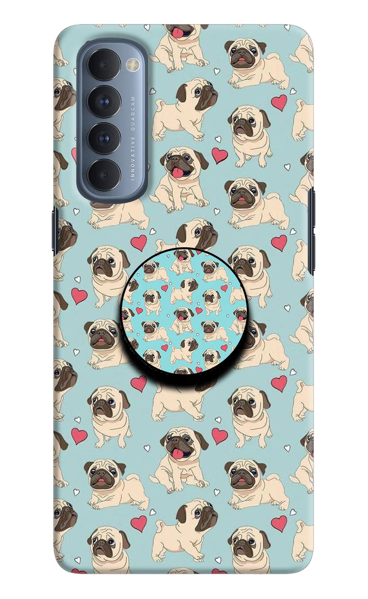 Pug Dog Oppo Reno4 Pro Pop Case by Casekaro
