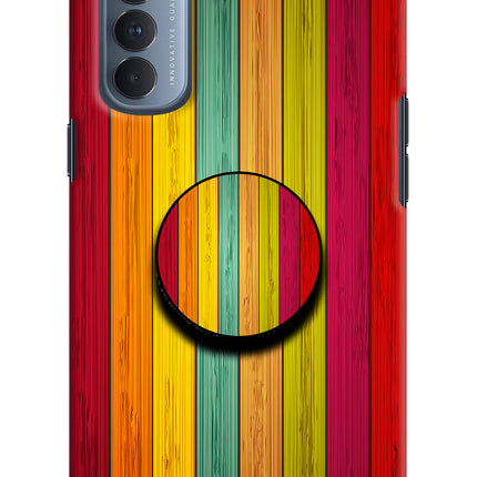Multicolor Wooden Oppo Reno4 Pro Pop Case by Casekaro