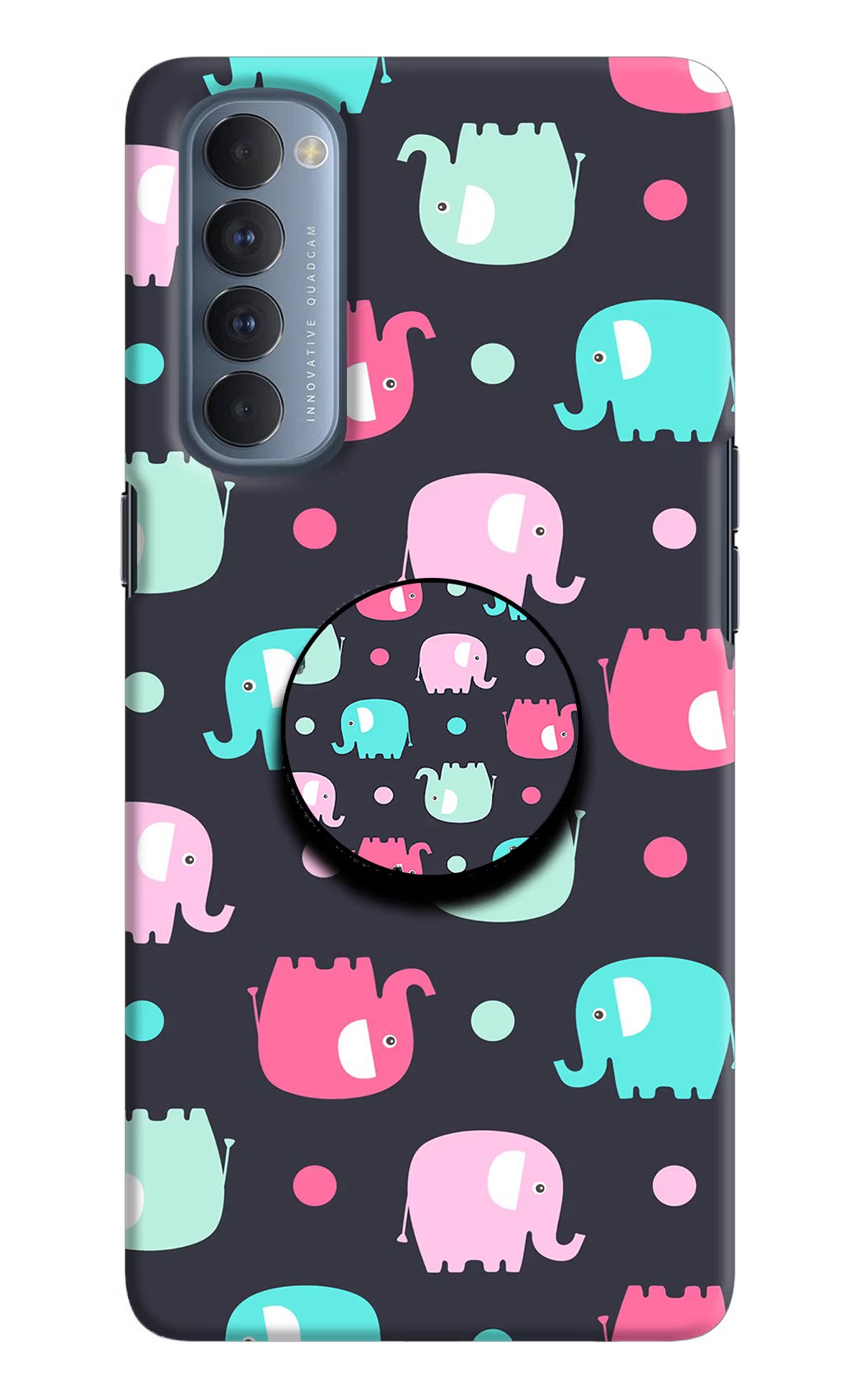Baby Elephants Oppo Reno4 Pro Pop Case by Casekaro