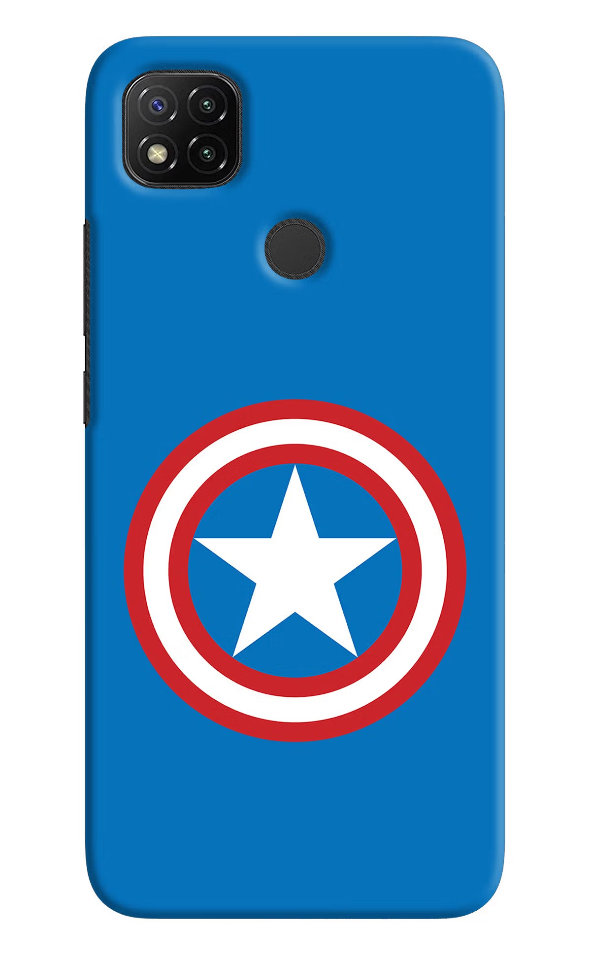 Captain America Logo Redmi 9 Hard Case Back Cover by Casekaro