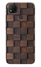 Wooden Cube Design Redmi 9 Hard Case Back Cover by Casekaro