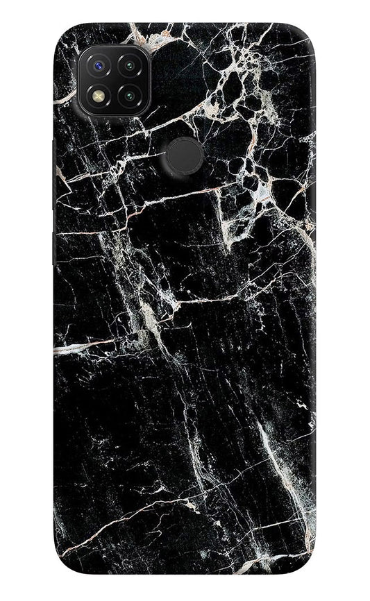 Black Marble Texture Redmi 9 Hard Case Back Cover by Casekaro