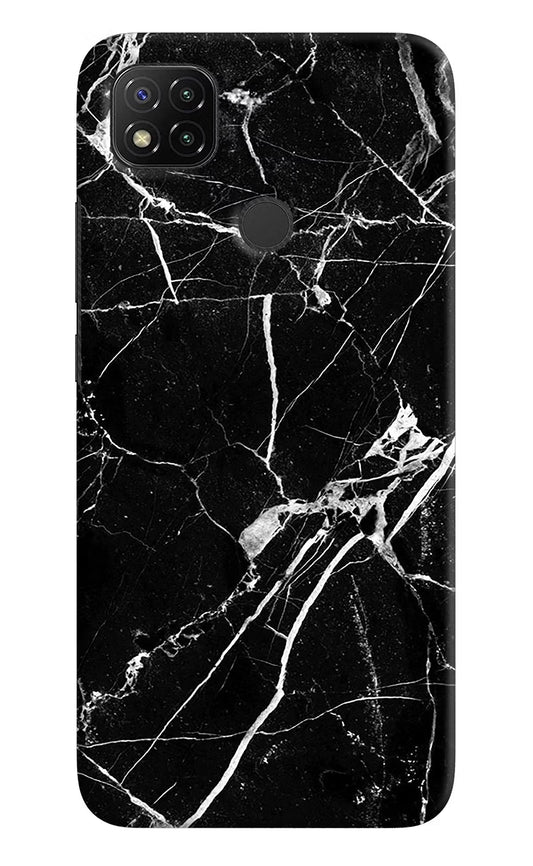 Black Marble Pattern Redmi 9 Hard Case Back Cover by Casekaro
