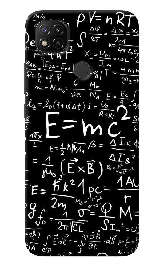 Physics Albert Einstein Formula Redmi 9 Back Cover