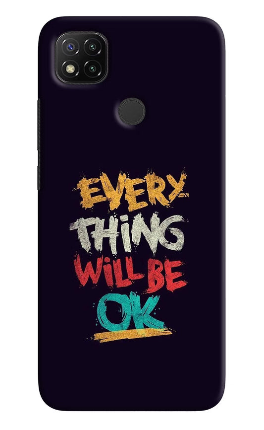 Everything Will Be Ok Redmi 9 Hard Case Back Cover by Casekaro