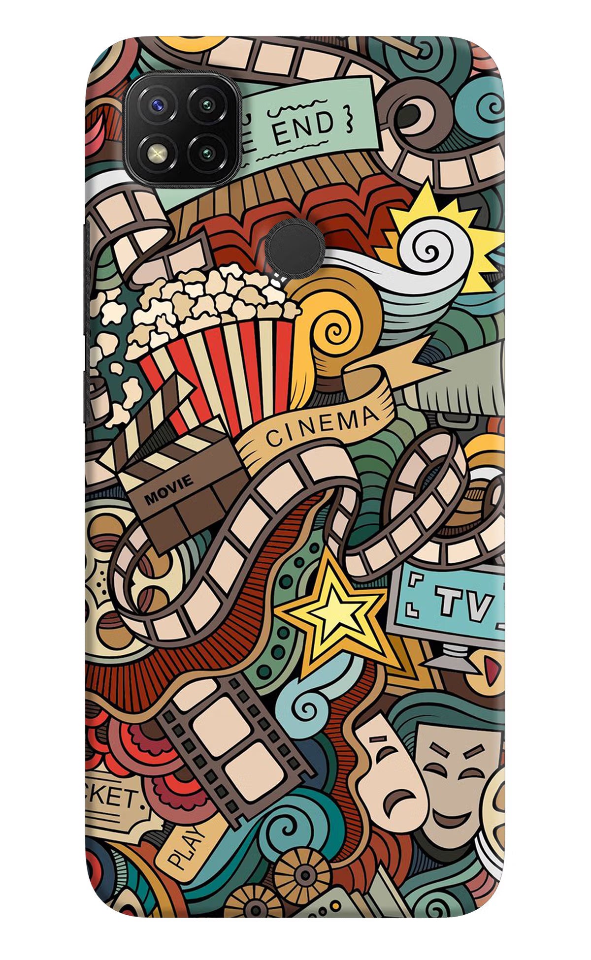 Cinema Abstract Redmi 9 Hard Case Back Cover by Casekaro