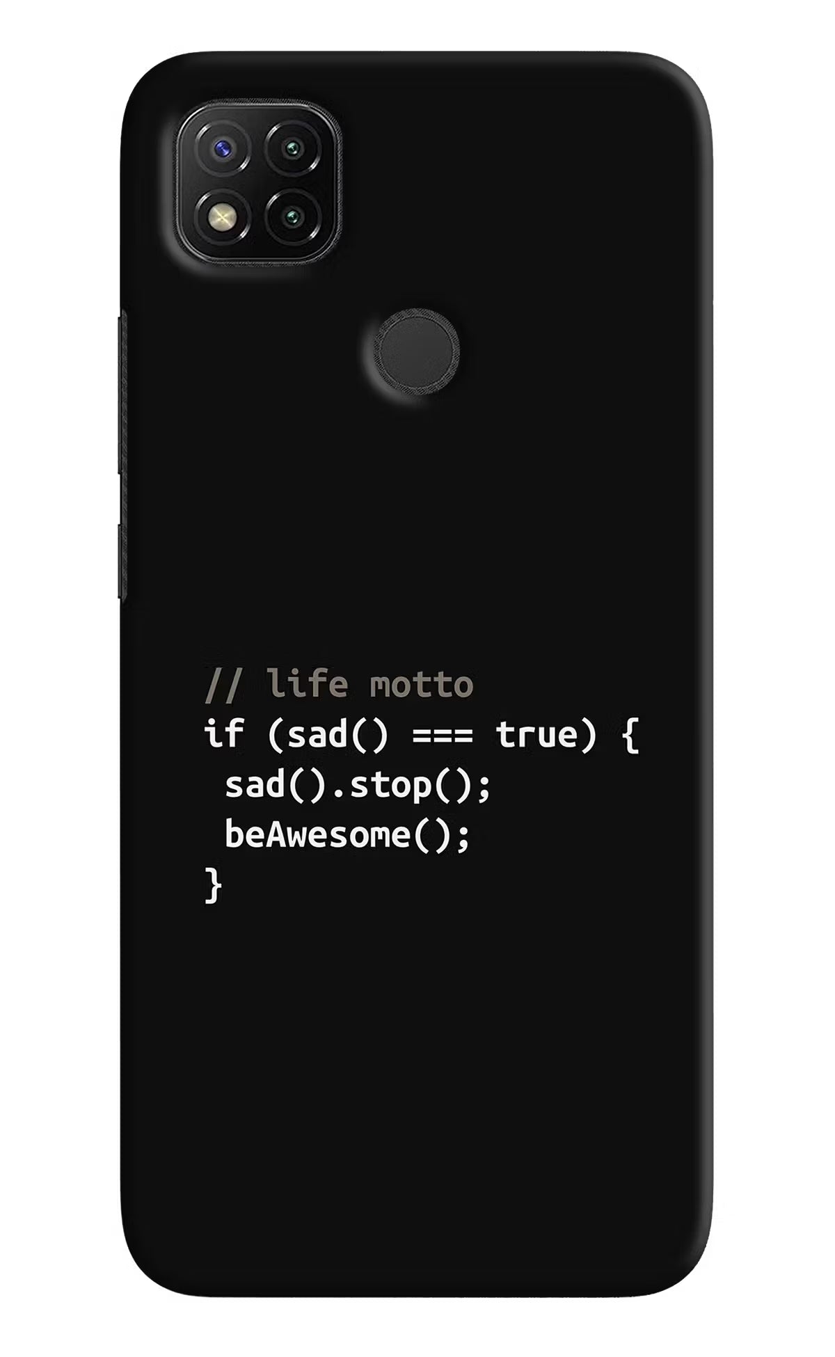 Life Motto Code Redmi 9 Hard Case Back Cover by Casekaro