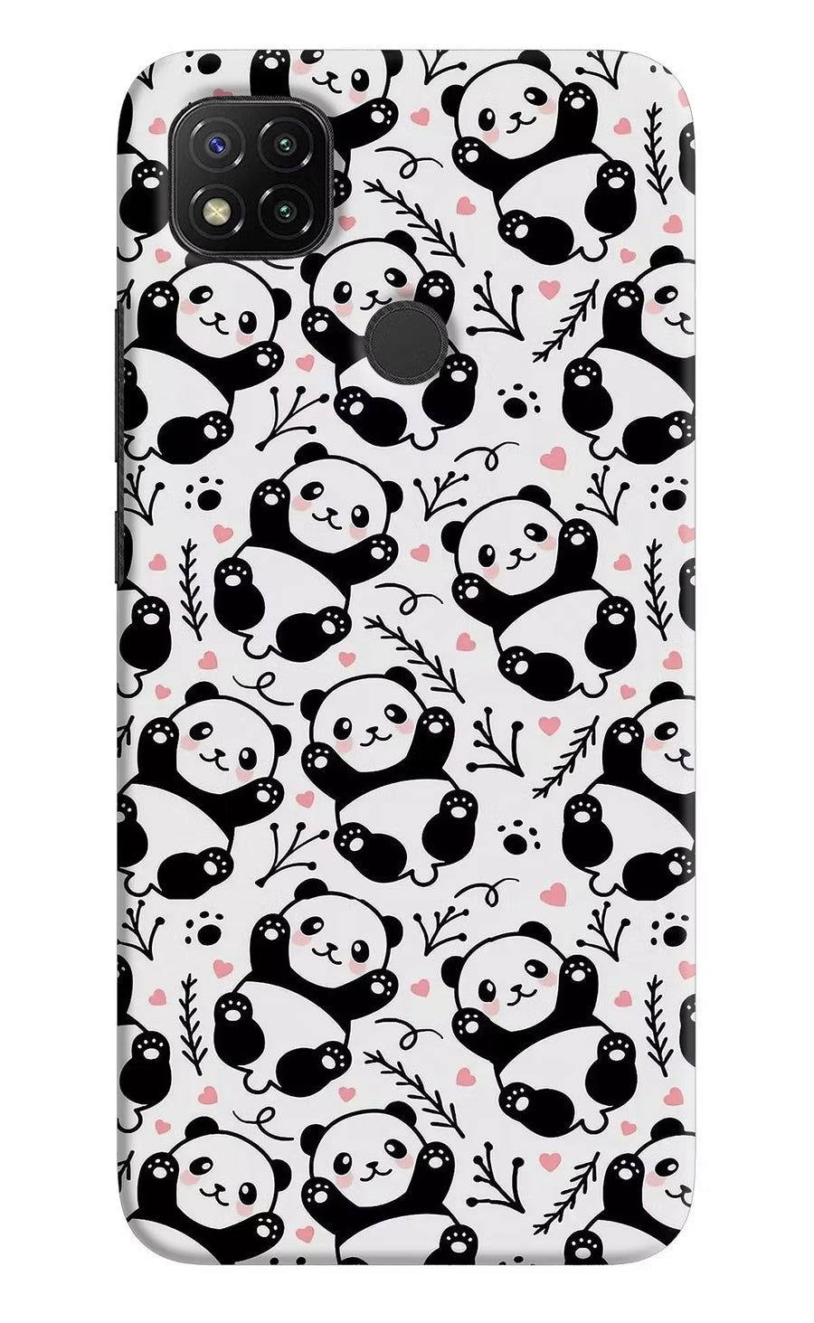 Cute Panda Redmi 9 Back Cover, Hard case