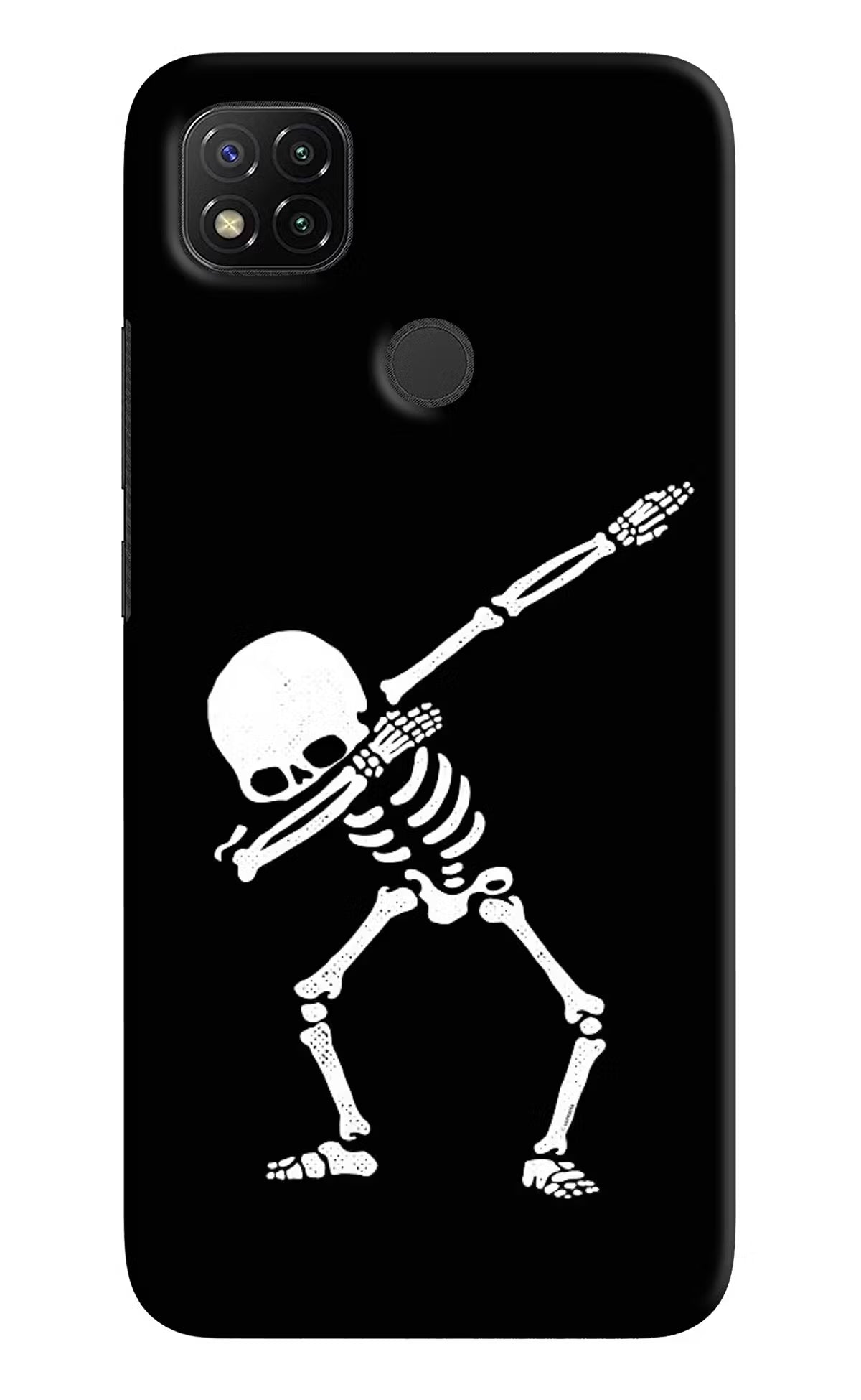 Dabbing Skeleton Art Redmi 9 Hard Case Back Cover by Casekaro