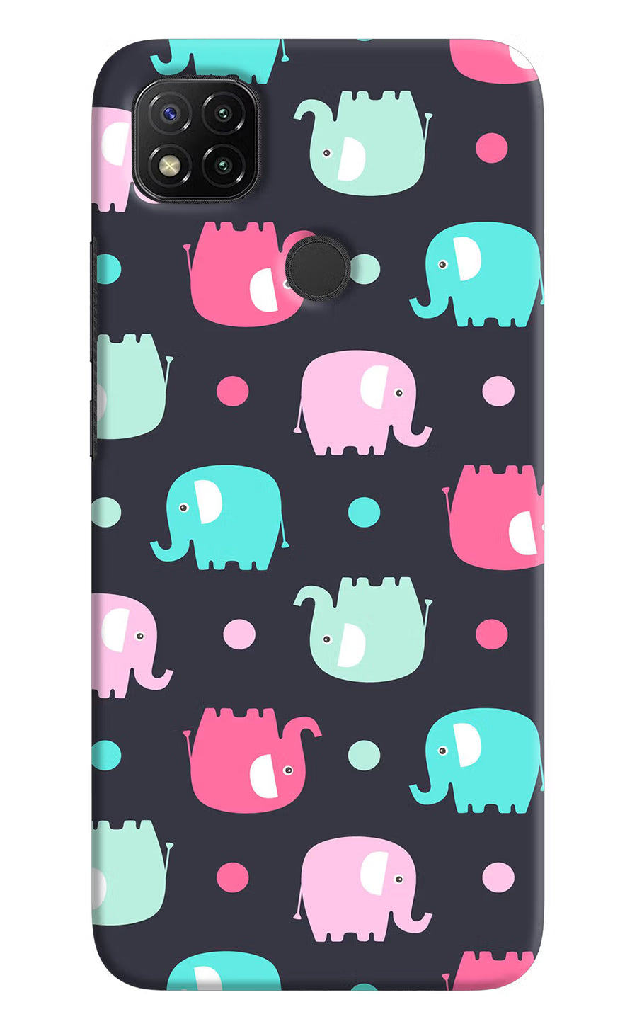 Elephants Redmi 9 Back Cover, Hard case