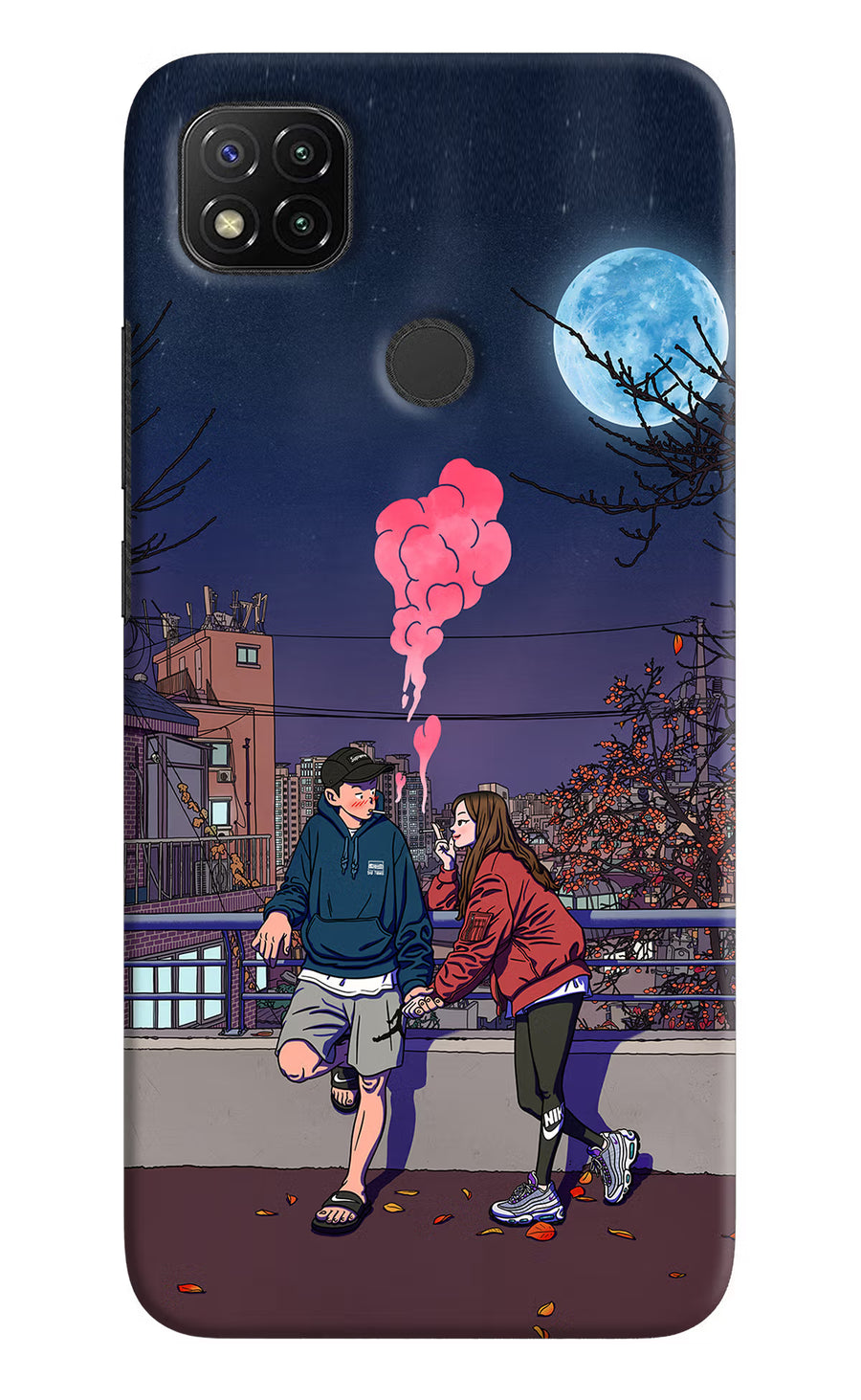 Chilling Couple Redmi 9 Back Cover, Hard case