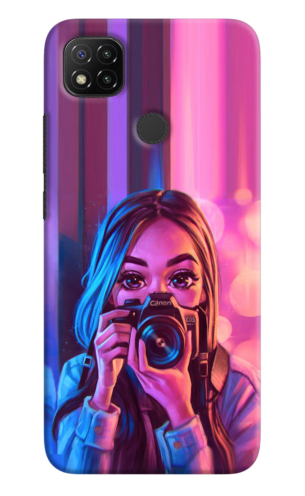 Girl Photographer Redmi 9 Hard Case Back Cover by Casekaro