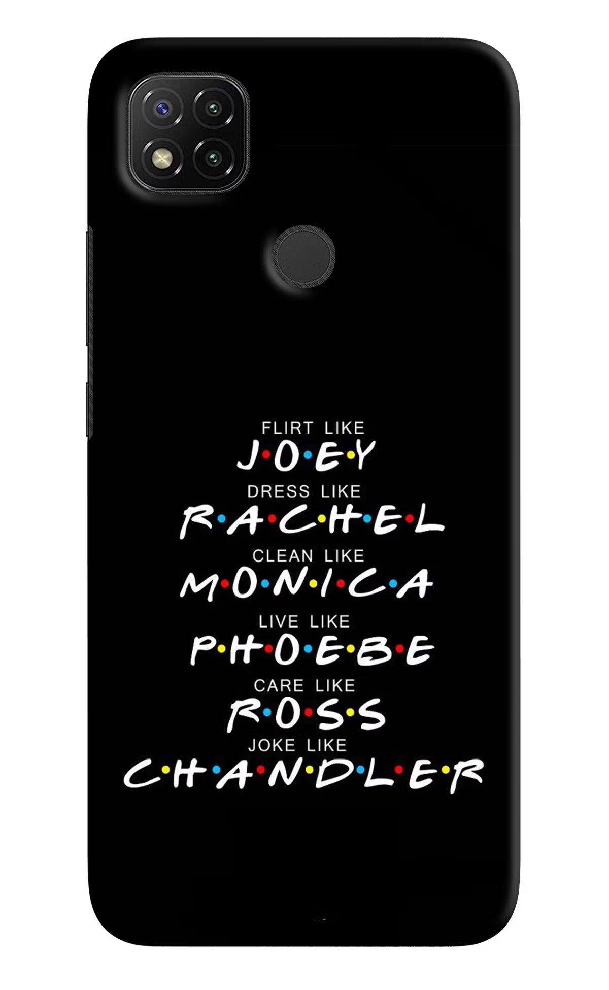 FRIENDS Character Redmi 9 Hard Case Back Cover by Casekaro
