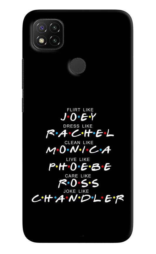 FRIENDS Character Redmi 9 Hard Case Back Cover by Casekaro