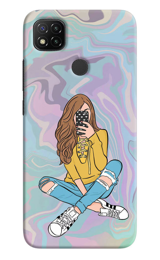 Selfie Girl Redmi 9 Hard Case Back Cover by Casekaro