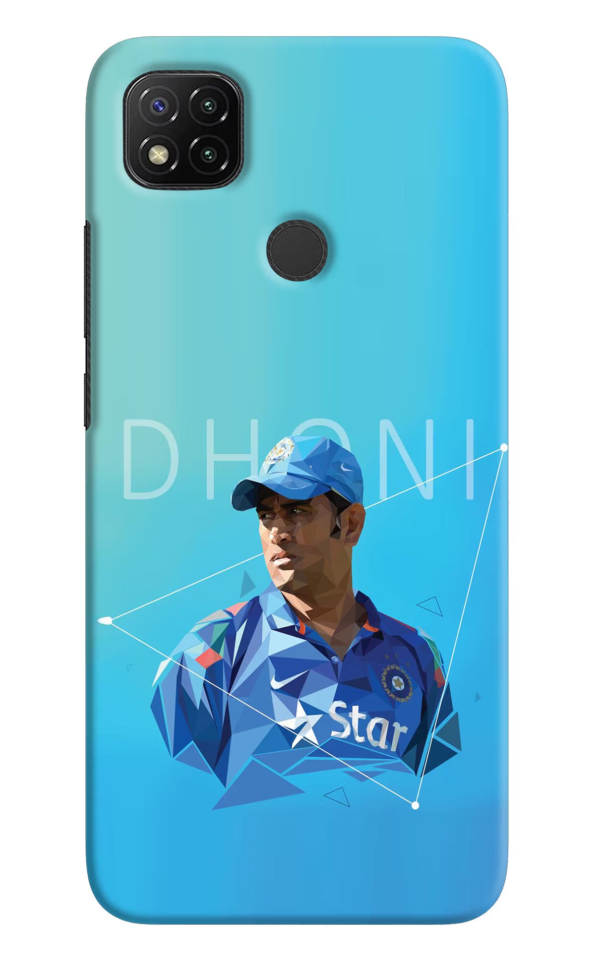 Dhoni Artwork Redmi 9 Hard Case Back Cover by Casekaro