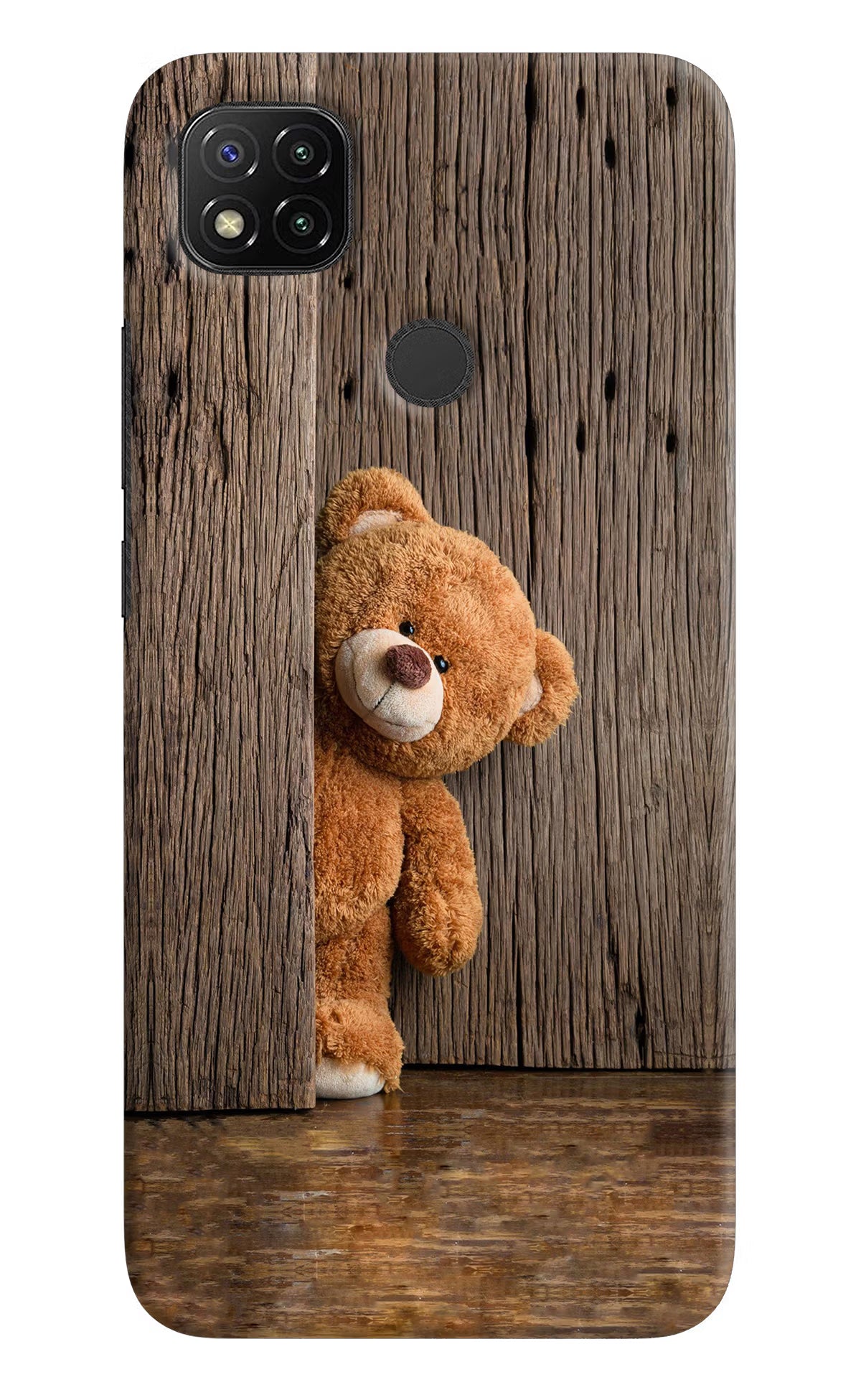 Teddy Wooden Redmi 9 Hard Case Back Cover by Casekaro