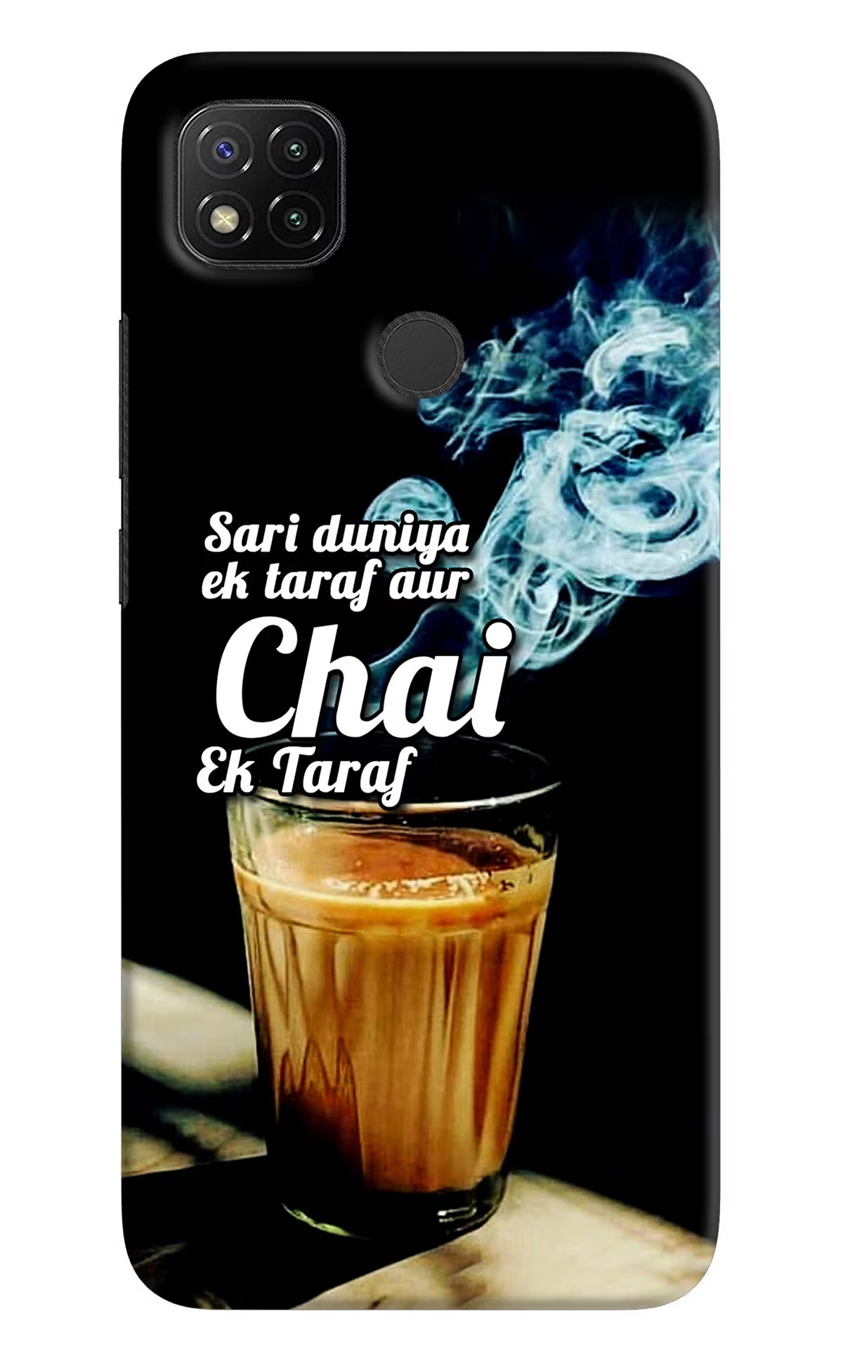 Chai Ek Taraf Quote Redmi 9 Hard Case Back Cover by Casekaro