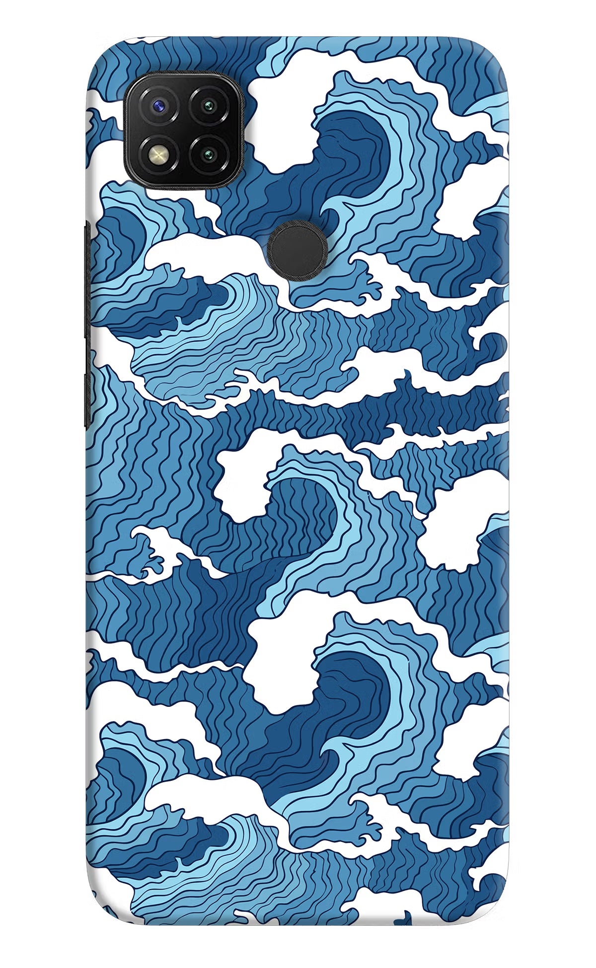 Blue Waves Redmi 9 Hard Case Back Cover by Casekaro