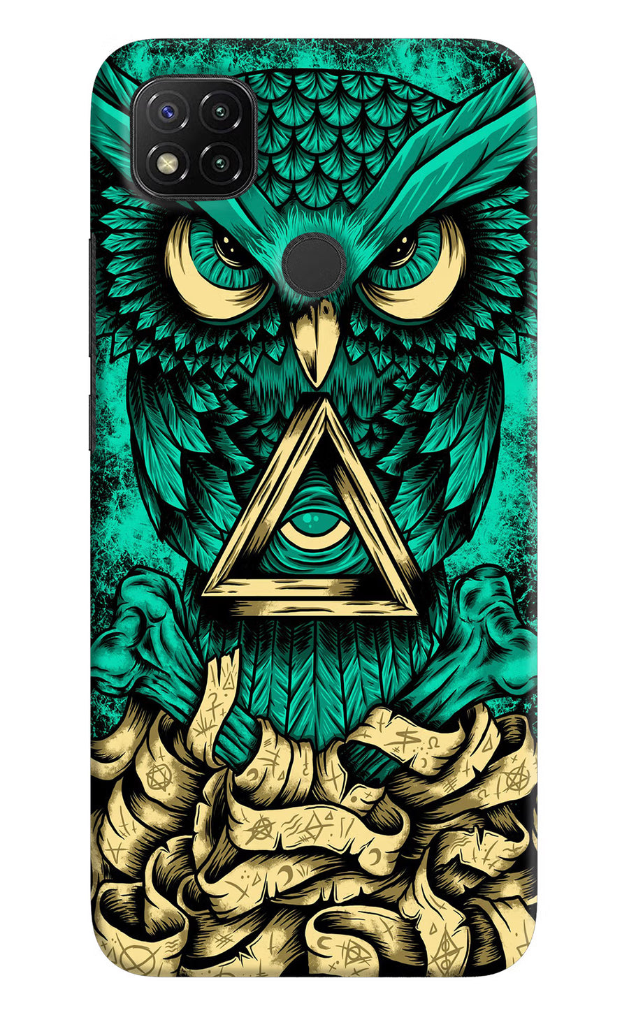 Green Owl Redmi 9 Back Cover, Hard case
