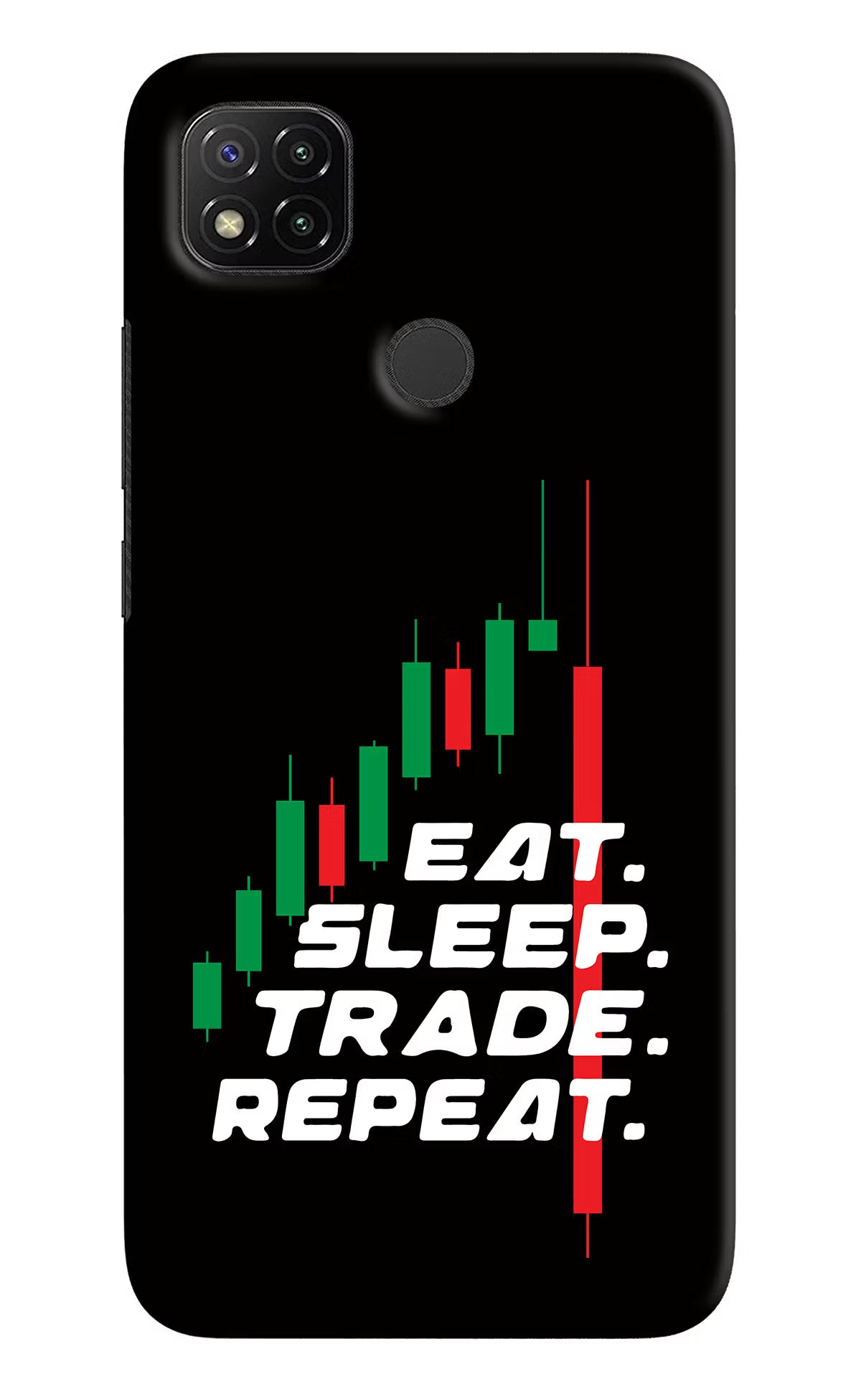 Eat Sleep Trade Repeat Redmi 9 Hard Case Back Cover by Casekaro