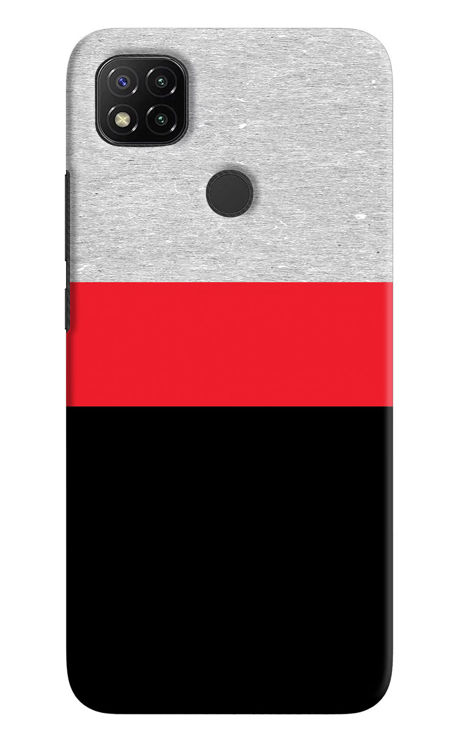 Tri Color Pattern Redmi 9 Back Cover, Hard case