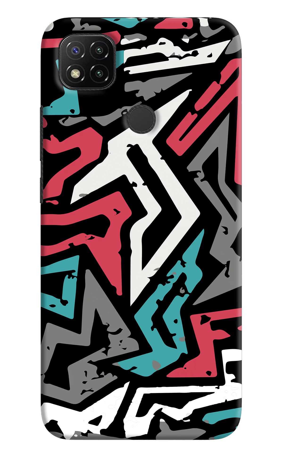 Geometric Graffiti Redmi 9 Hard Case Back Cover by Casekaro