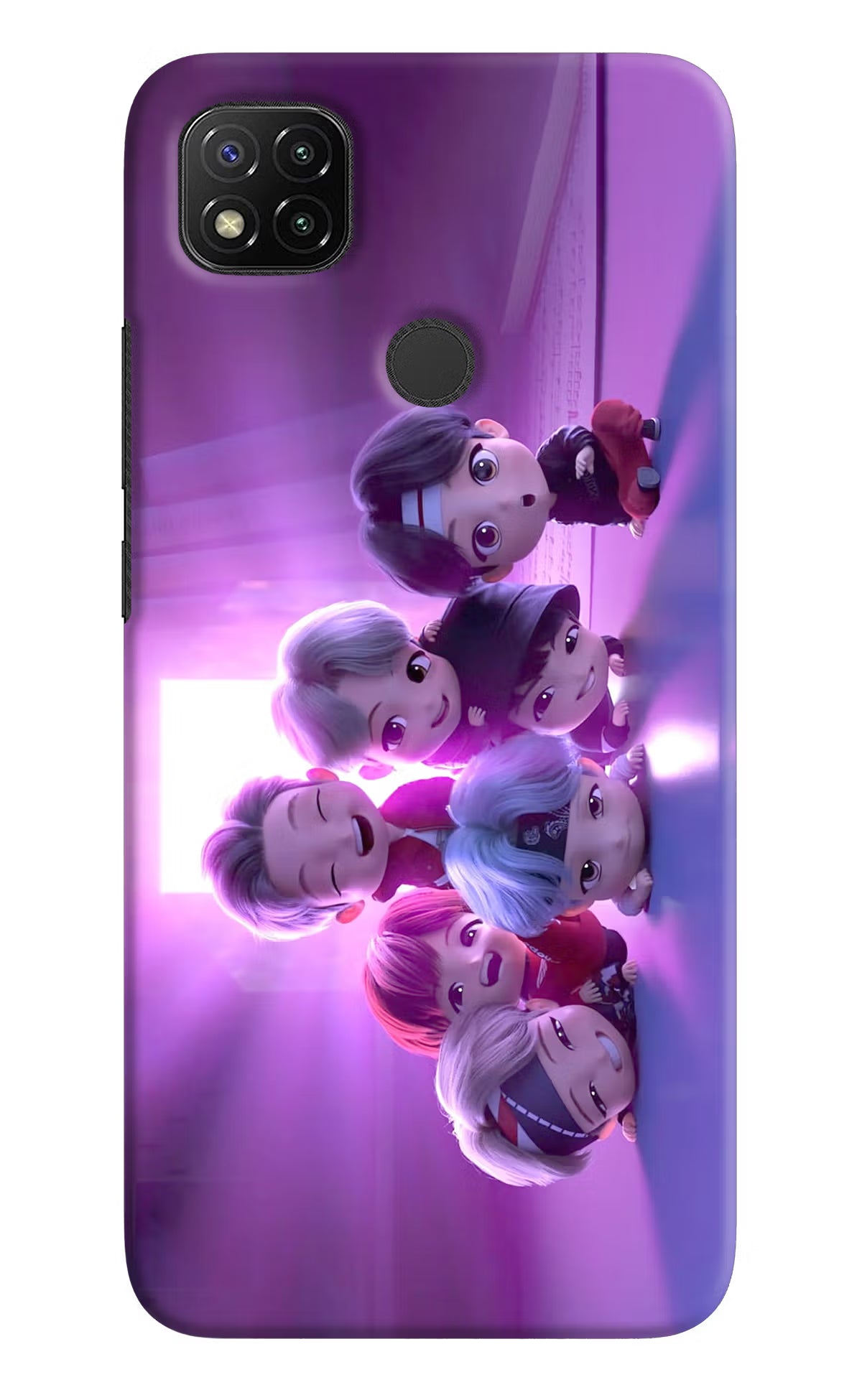 BTS Chibi Redmi 9 Hard Case Back Cover by Casekaro