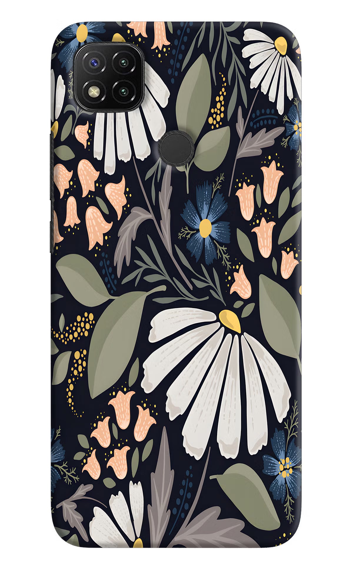 Flowers Art Redmi 9 Hard Case Back Cover by Casekaro