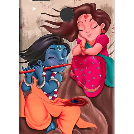 Radhe Krishna Redmi 9 Hard Case Back Cover by Casekaro