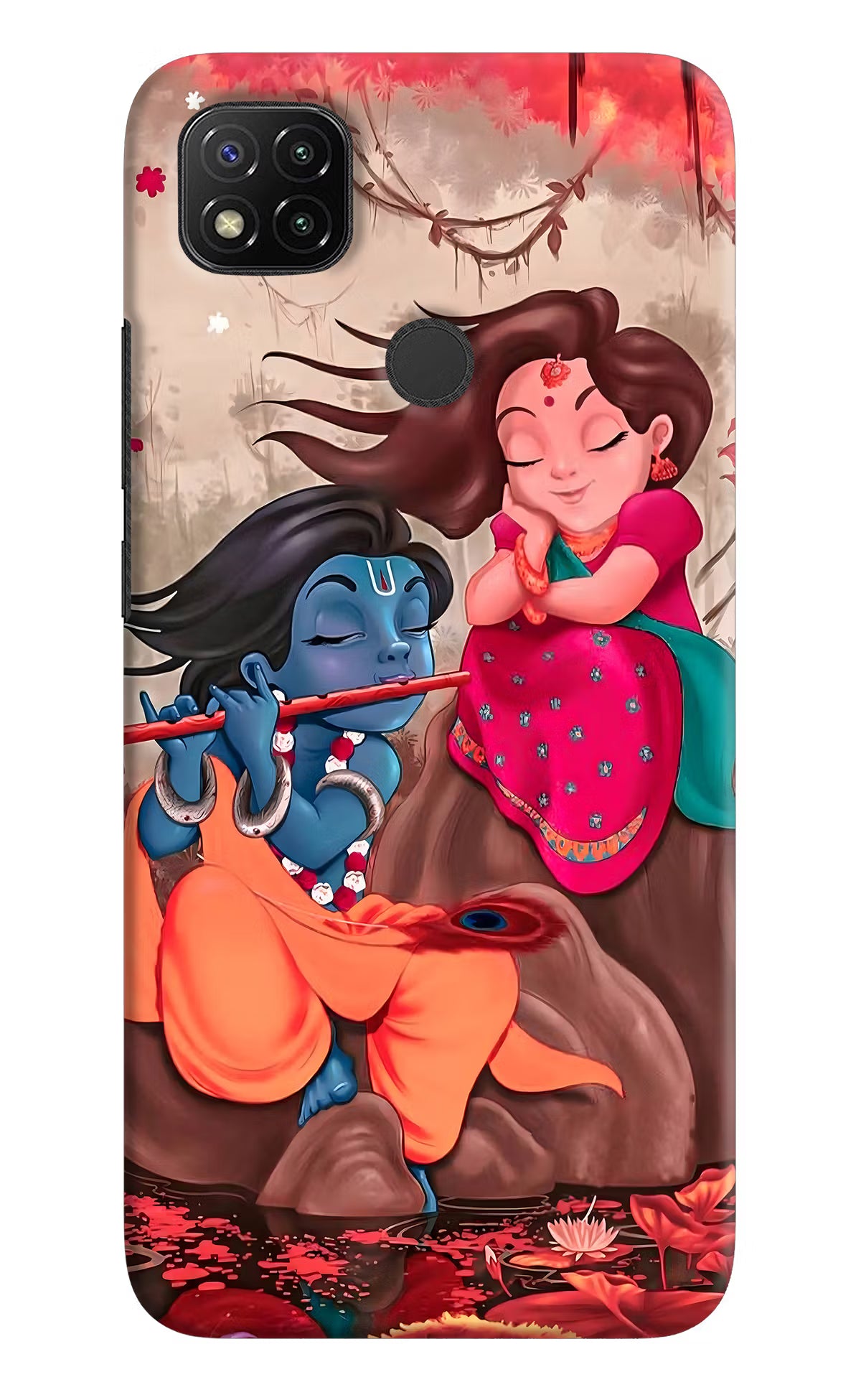 Radhe Krishna Redmi 9 Hard Case Back Cover by Casekaro
