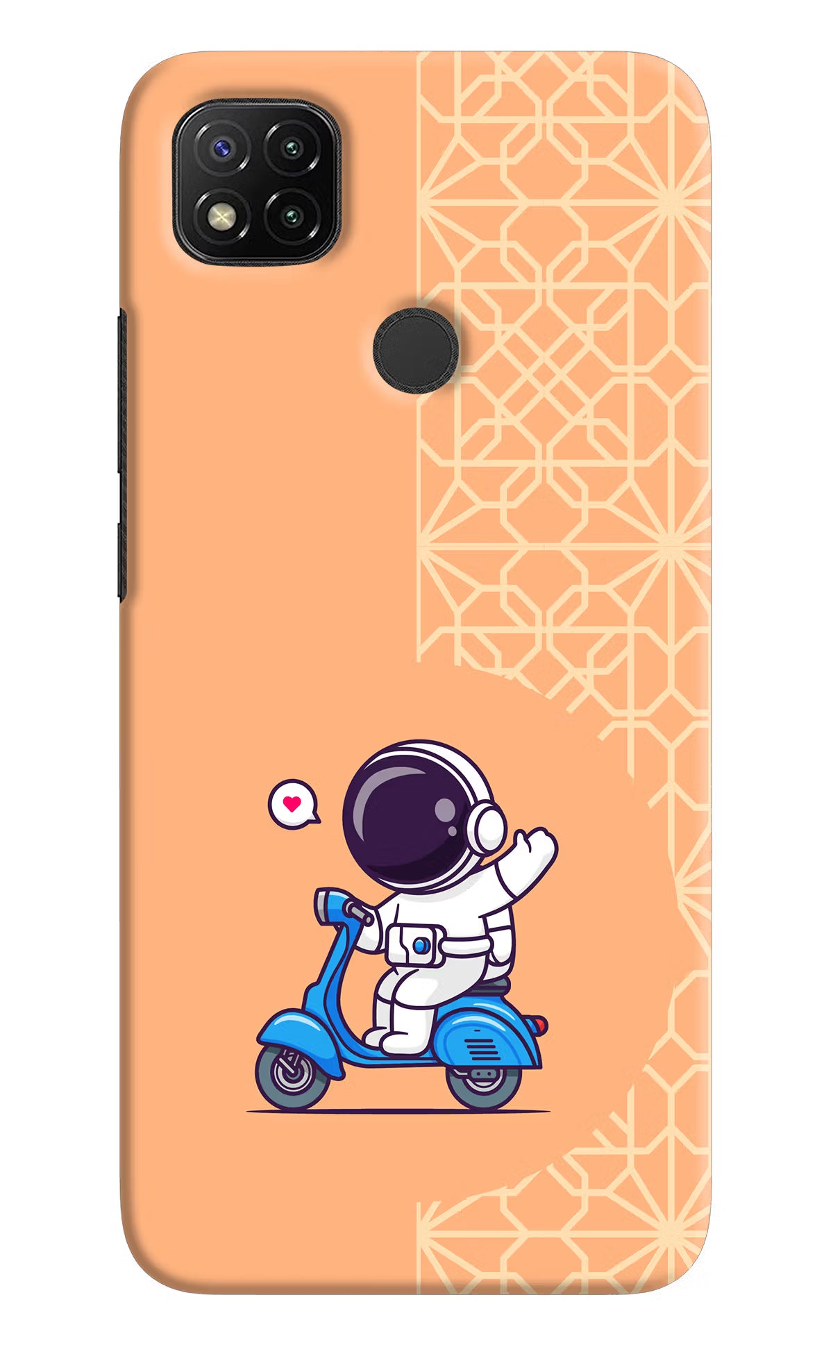 Cute Astronaut Riding Redmi 9 Hard Case Back Cover by Casekaro