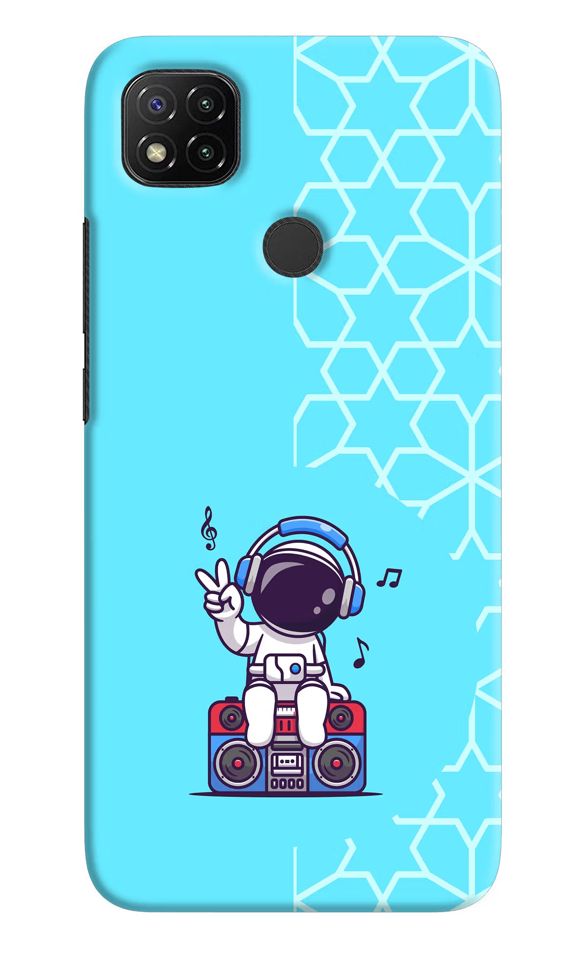 Cute Astronaut Chilling Redmi 9 Hard Case Back Cover by Casekaro