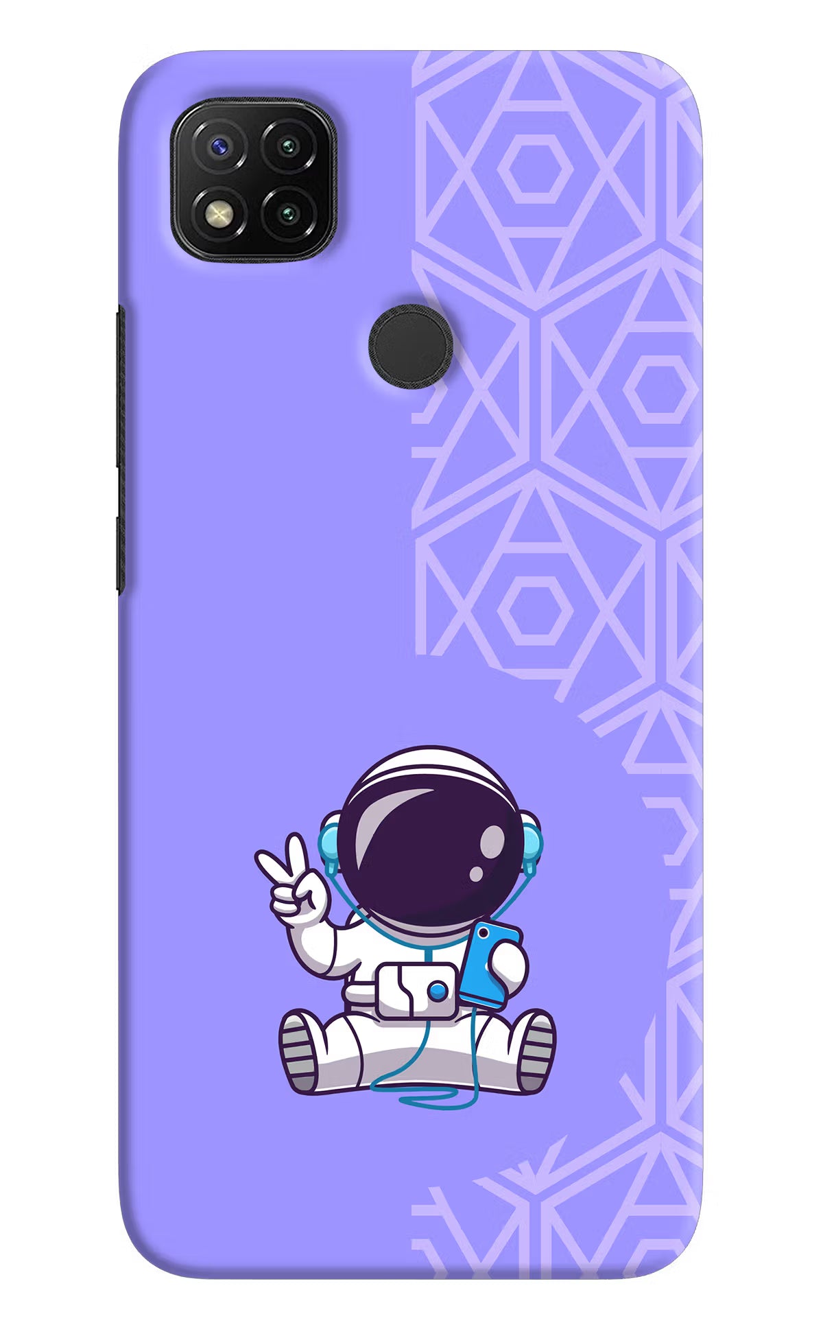 Cute Astronaut Chilling Redmi 9 Hard Case Back Cover by Casekaro