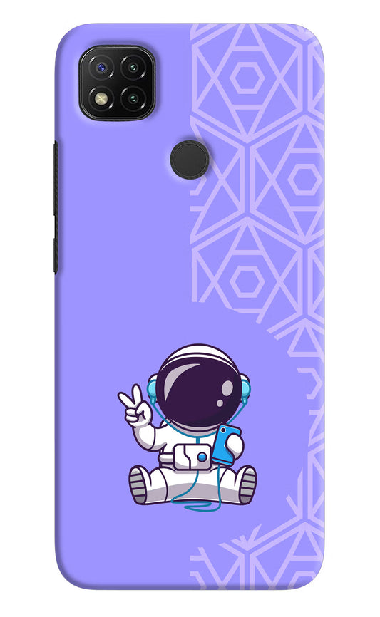 Cute Astronaut Chilling Redmi 9 Hard Case Back Cover by Casekaro