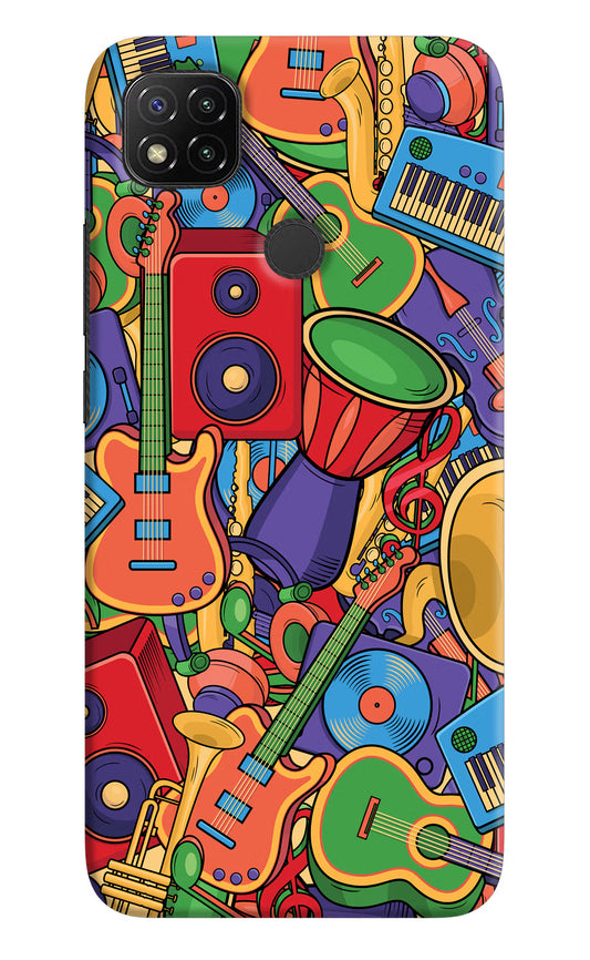 Music Instrument Doodle Redmi 9 Hard Case Back Cover by Casekaro