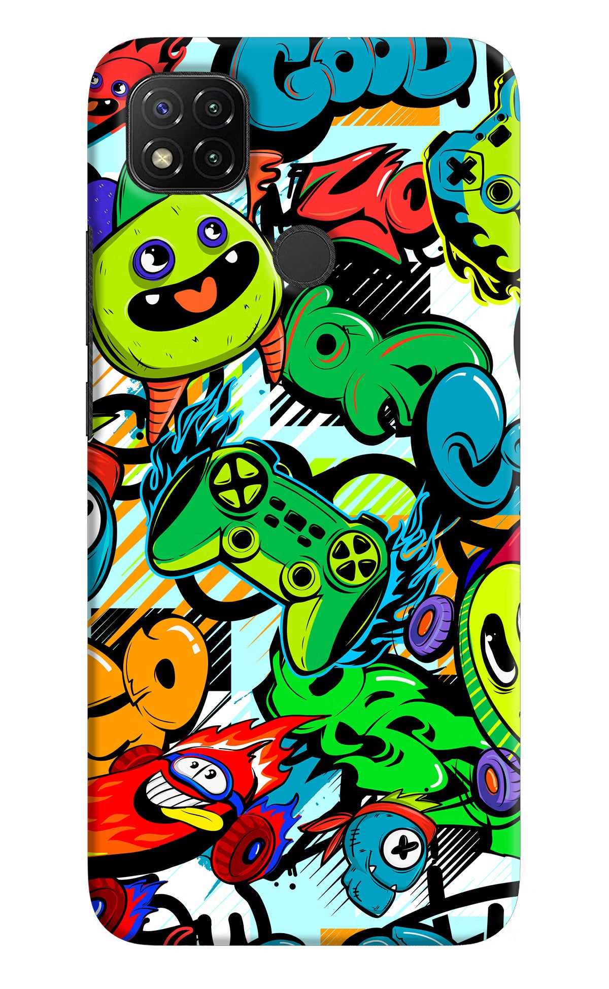 Game Doodle Redmi 9 Hard Case Back Cover by Casekaro