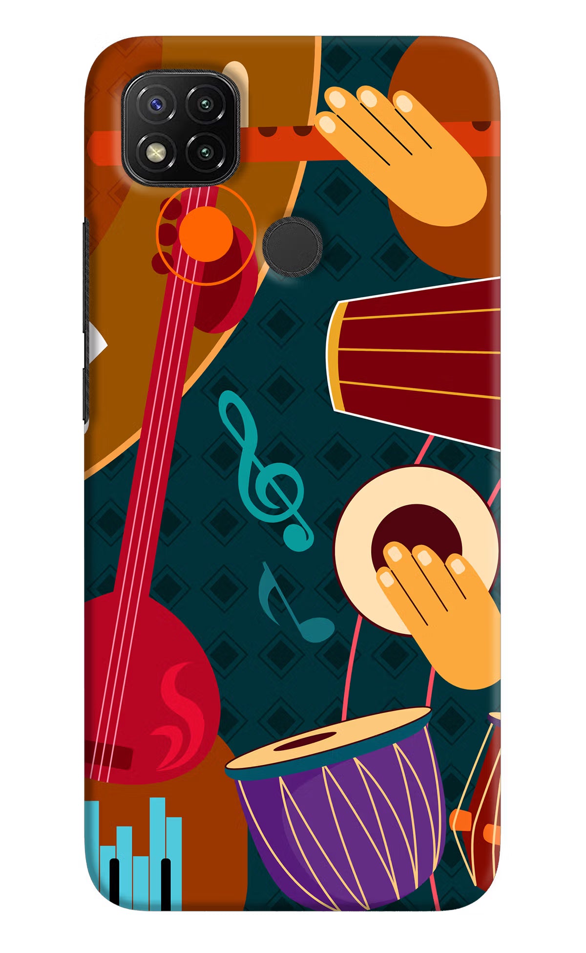 Music Instrument Redmi 9 Hard Case Back Cover by Casekaro
