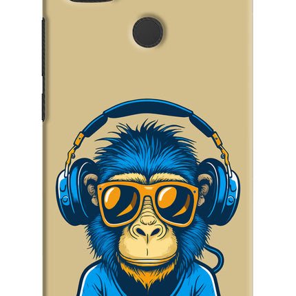 Monkey Headphone Redmi 9 Hard Case Back Cover by Casekaro