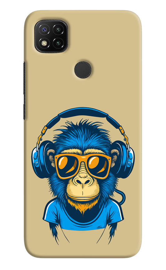 Monkey Headphone Redmi 9 Hard Case Back Cover by Casekaro